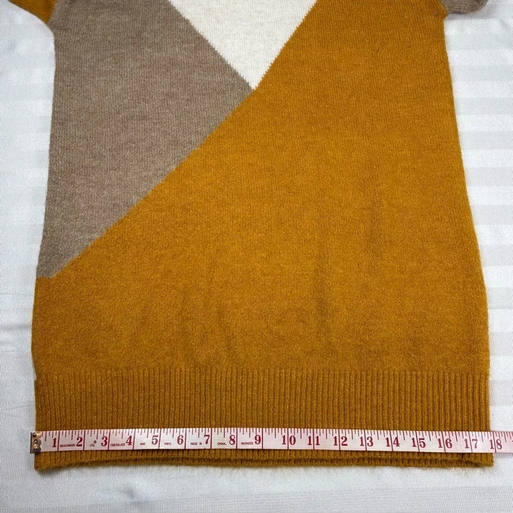 Silverflint Color Block Cowl Neck Tunic Sweater Medium Long Sleeve